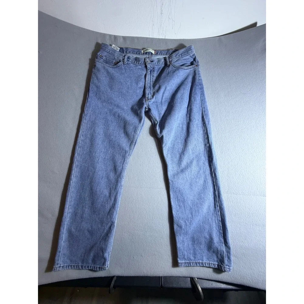 y2k Levis 505 Straight Fit Mens Jeans 40x30 Medium Wash Blue Denim 100% Cotton
